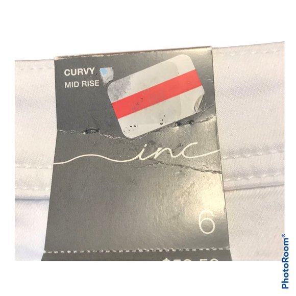 INC Womens Asymmetrical Curvy Fit Denim Skirt NWT - Picture 5 of 6